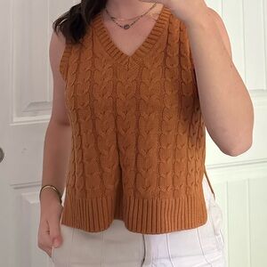 Cable Knit Sweater Vest